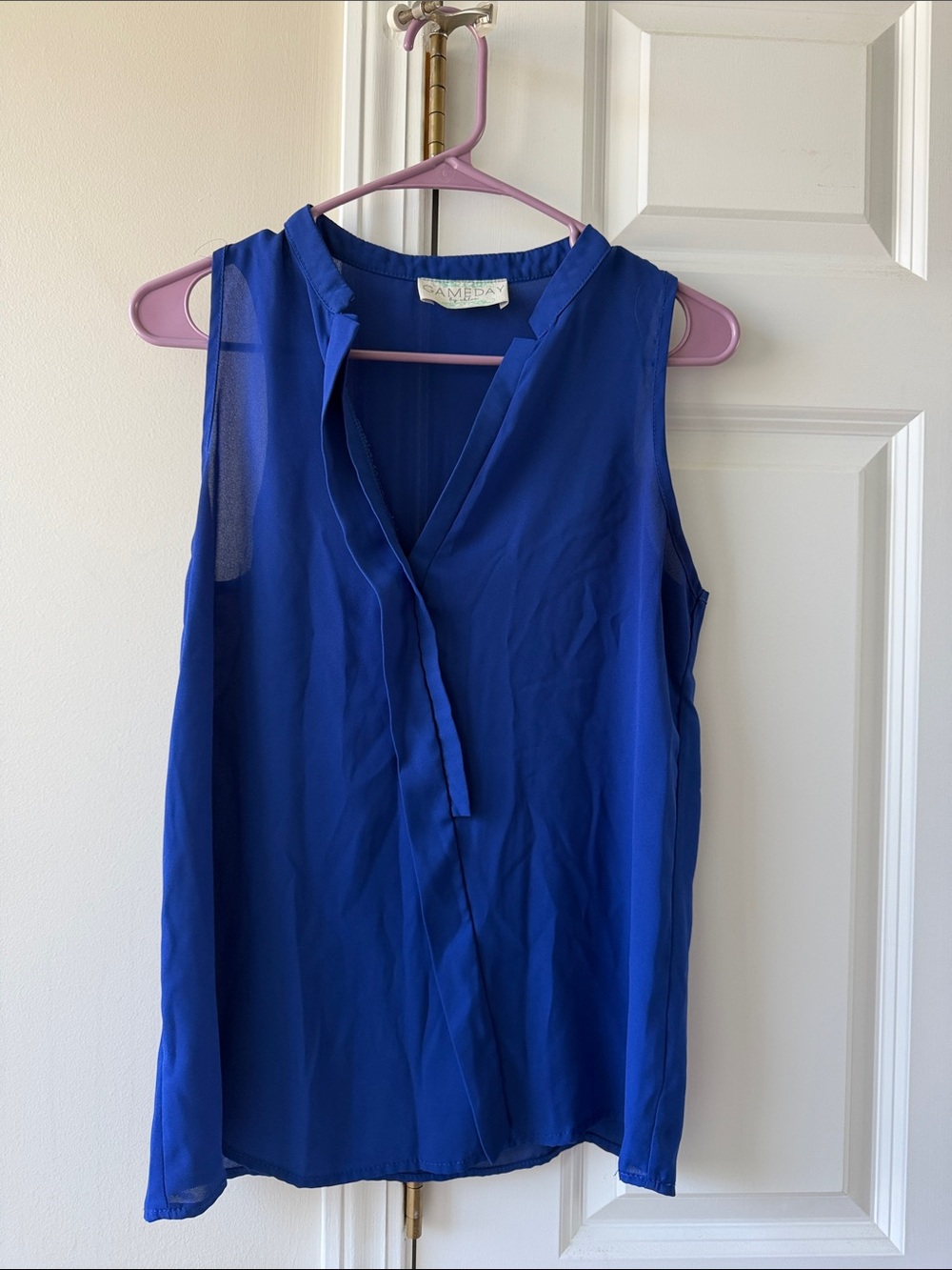 Chloe Royal Blue Sleeveless V-Neck Camisole